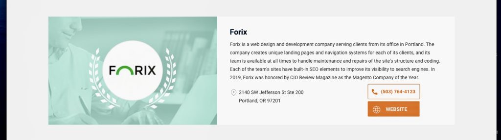 Forix named best Portland web designers